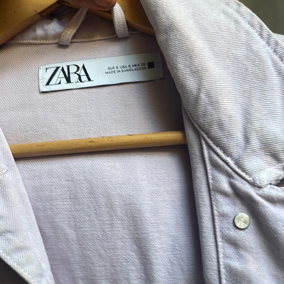 Pastel Purple Zara Denim Jacket - Picture 3 of 3